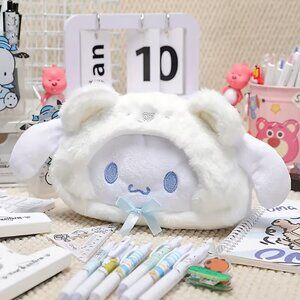 {NEW} Cute Kawaii Cinnamoroll Plush Pencil Case White